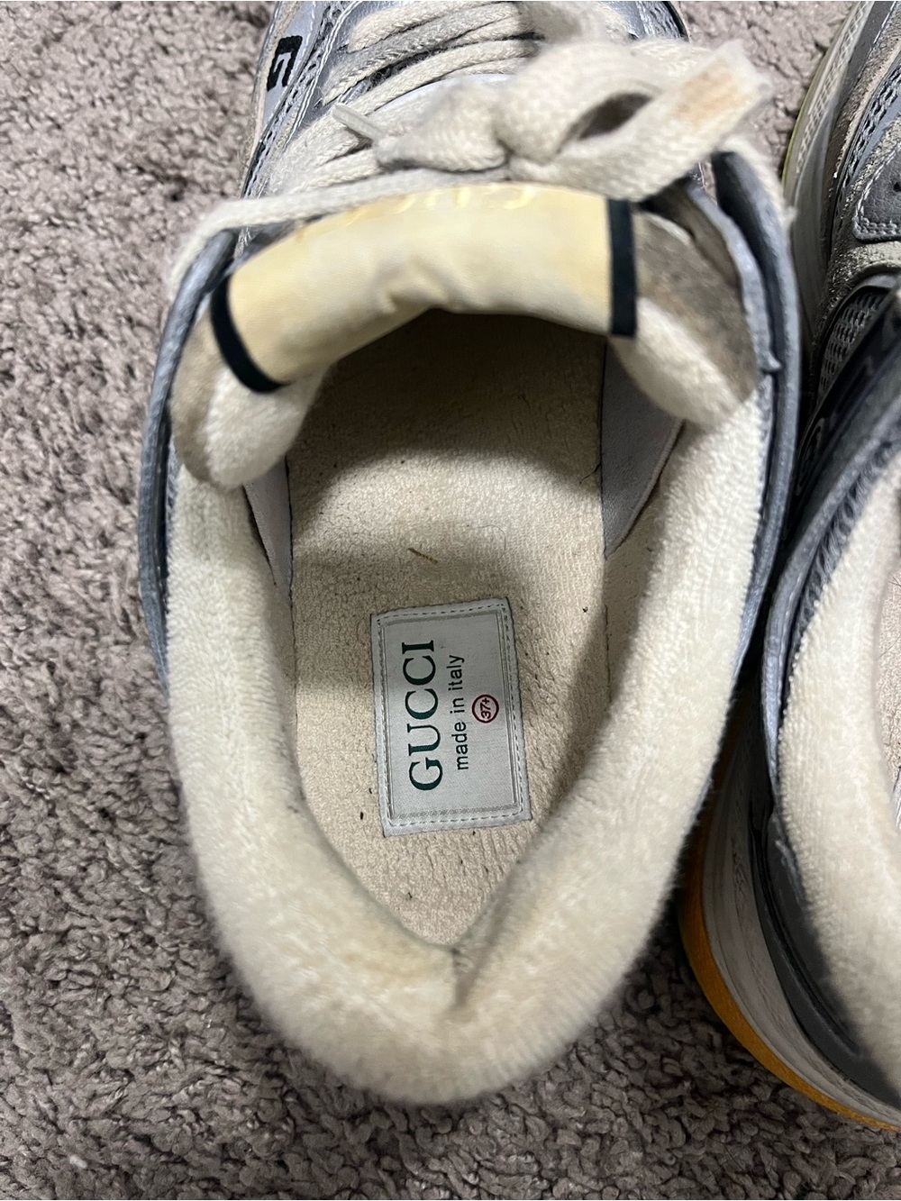 Gucci Ultrapace Silver Metallic Sneakers - Picture 14 of 16